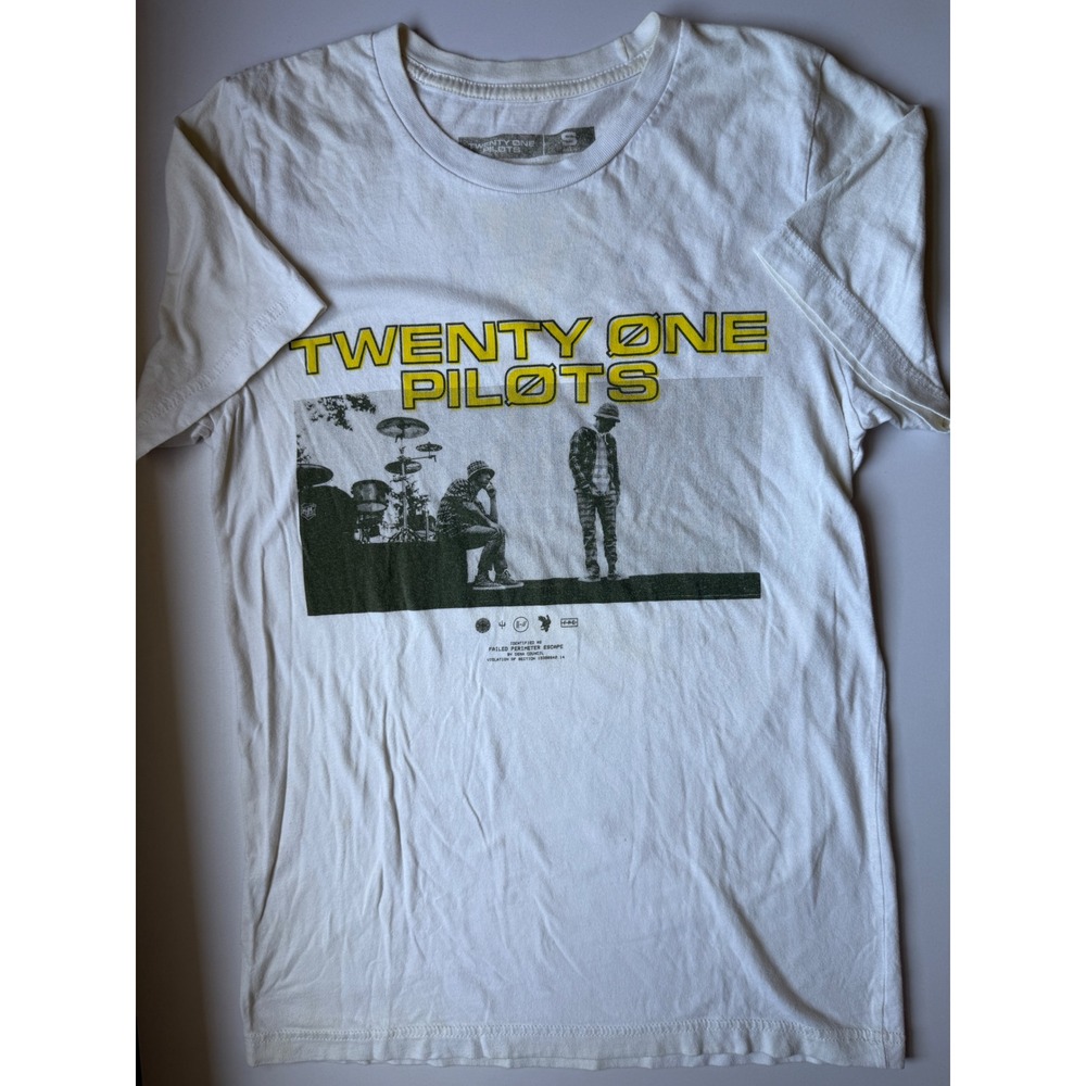 Y2K Twenty One Pilots Bandito Tour 2019 Concert T Shirt White Small Graphic